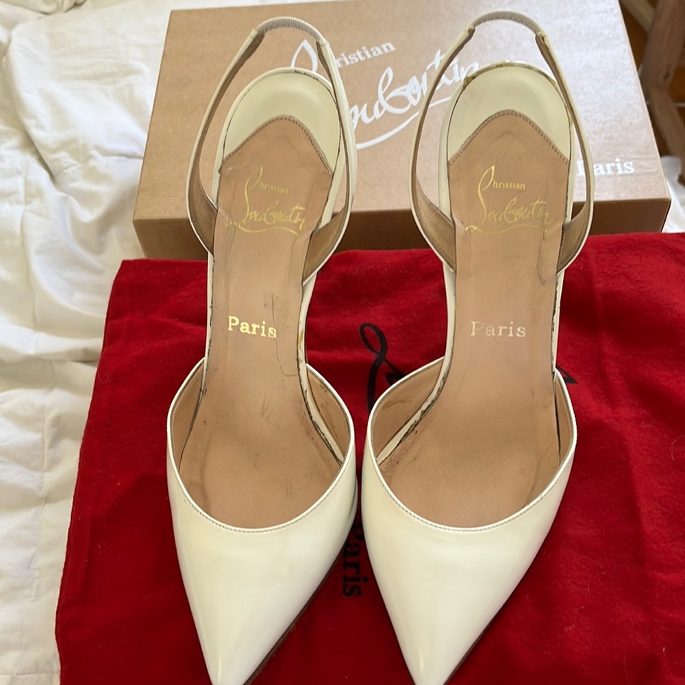 Christian louboutin sling back shoes